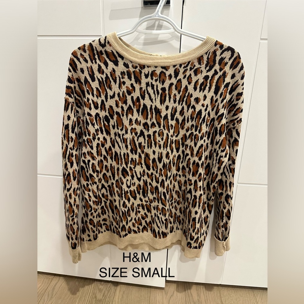 H&M Animal Print Knit Sweater